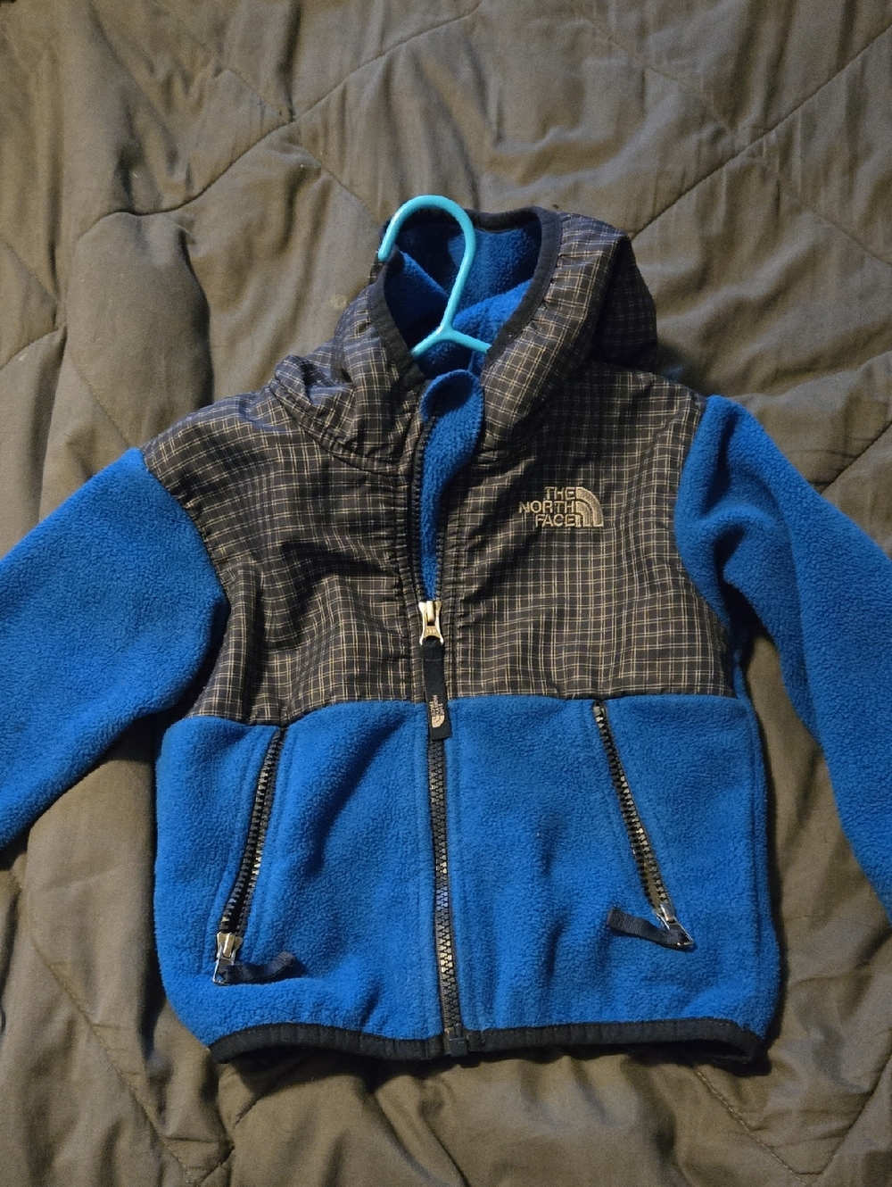 The North Face Royal Blue & Black Hooded Fleece Jacket